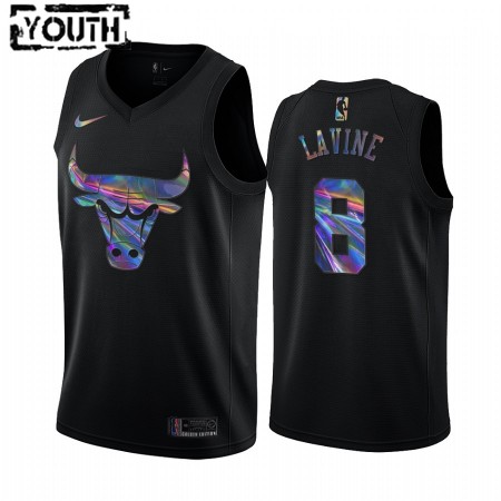 Camiseta Niños Chicago Bulls Zach LaVine 8 Iridescent HWC Collection Swingman